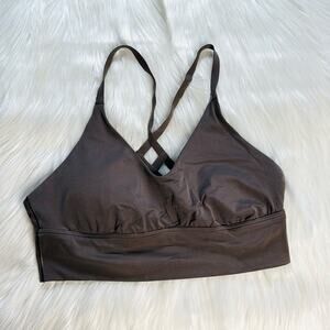 Offline by Aerie Light Brown Real Me Strappy Sports Bra